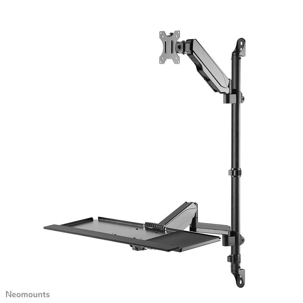 Neomounts WL90-325BL1 Station de travail assis-debout - mural - 17-32" - ressort à gaz